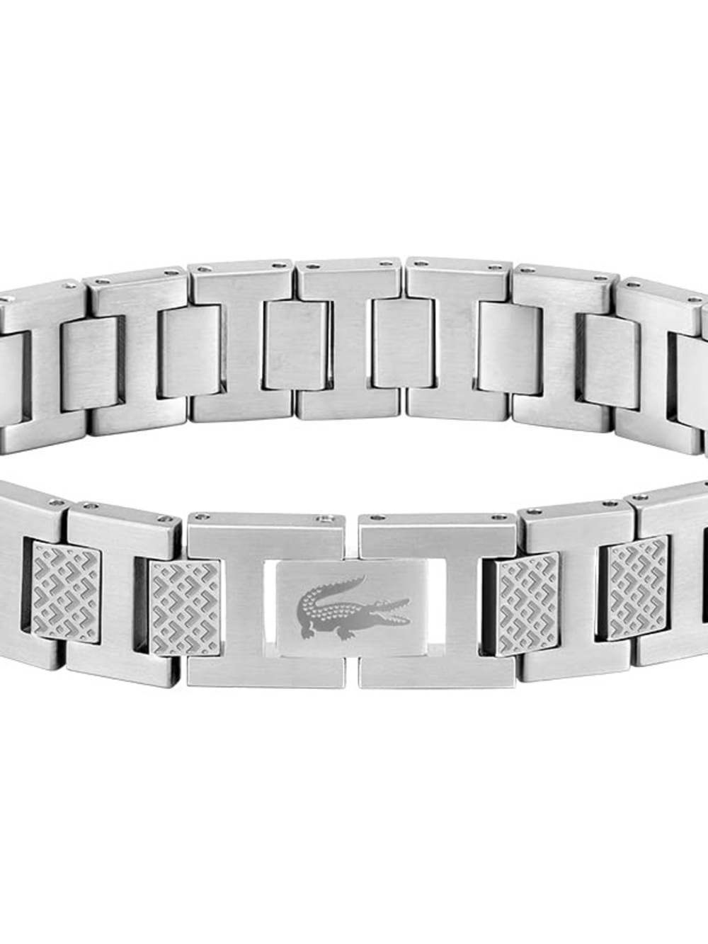 Lacoste mens metropole silver chain bracelet